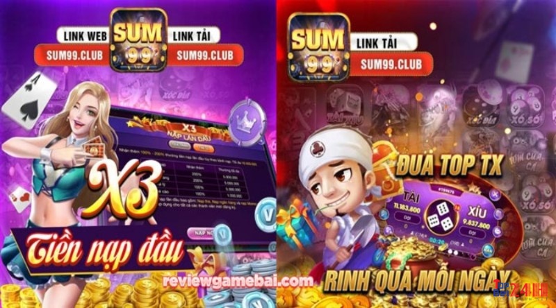 Trang web chơi game SUM99 mang đến nhiều ưu đãi