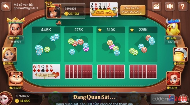 Game đánh bài hay nhất Cf68- Bull Bull Casino