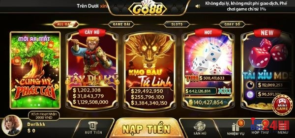 Go88 đa dạng màu sắc game