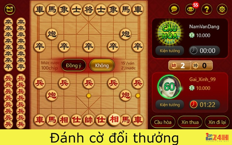 Game danh co tuong doi thuong được nhiều người yêu thích