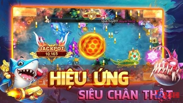 Giao diện game bắn cá màu sắc sinh động