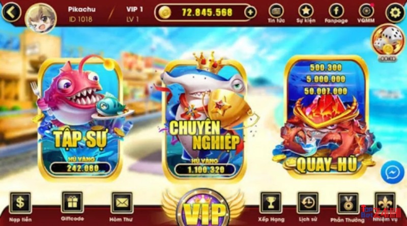 Bắn cá club zui doi thuong online 2019 – 2023 có 3 chế độ chơi