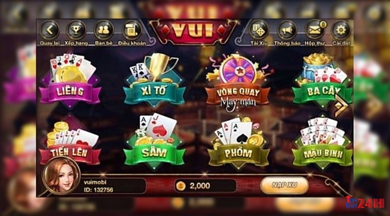 Top game bài ấn tượng tại đánh bài vui