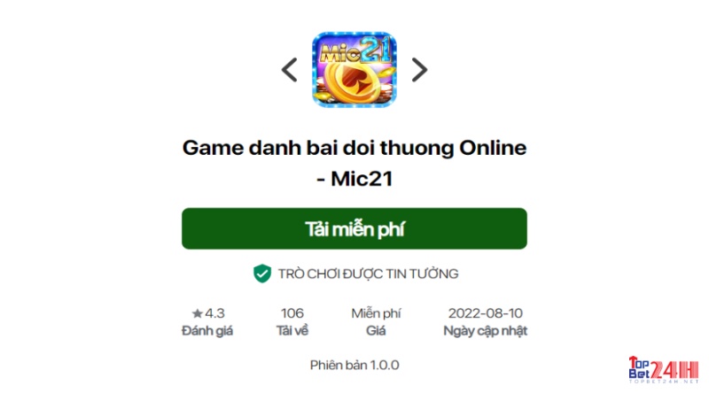 Hướng dẫn tải app Bai doi thuong Mic21