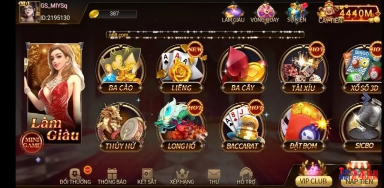 Giao diện của cổng chơi game bài 888 đổi thưởng Twin68