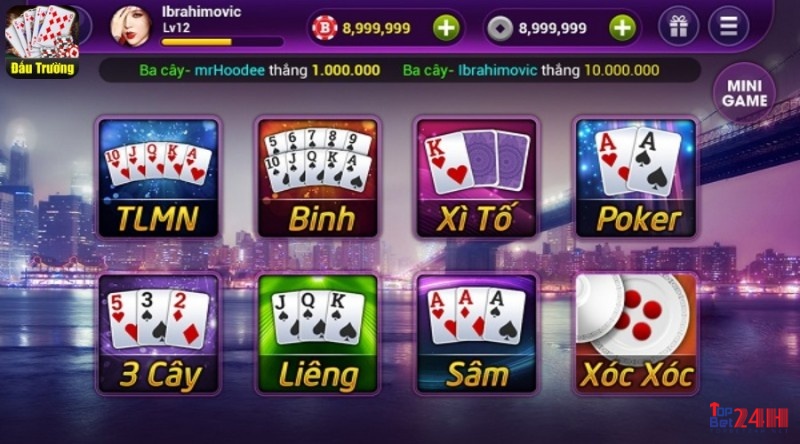 Những tựa game tại game bai dau truong 52 doi thuong được yêu thích