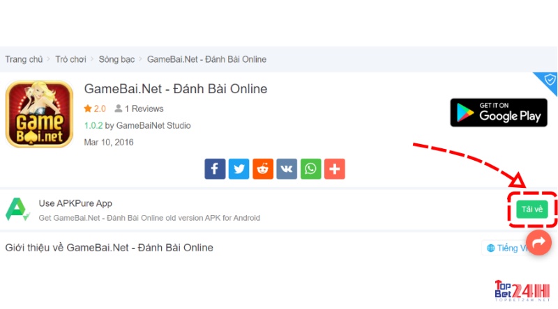 Cách tải app game bai net về điện thoại đơn giản