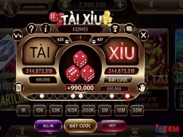 Tài xỉu là game danh bai vui được nhiều người yêu thích