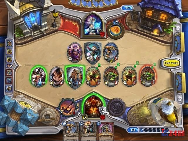 Hình ảnh một ván chơi Hearthstone điển hình