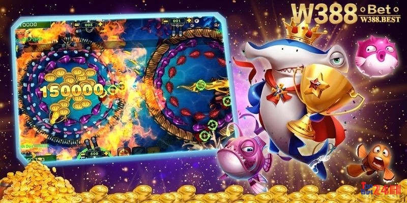 W388 là game bắn cá nạp tiền SMS có đồ họa đẹp