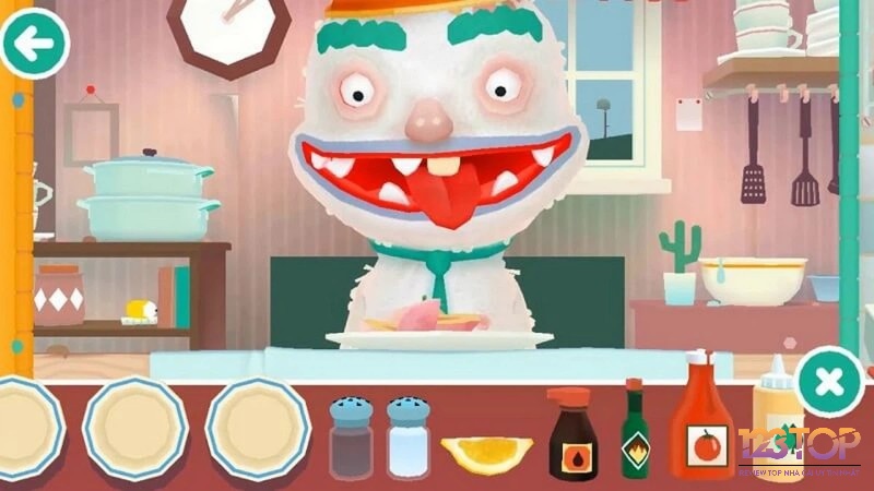 Người chơi Toca Kitchen 2 tự mình suy nghĩ và sáng tạo ra các món ăn 