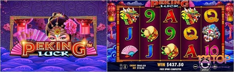 Trải nghiệm các tính năng biểu tượng độc đáo trên cuộn quay của Peking Luck Jackpot