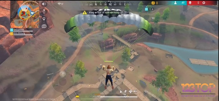 Chơi Free Fire hiệu quả là nhảy dù hợp lý để tiếp đất nhanh hơn và tránh bị tấn công sớm
