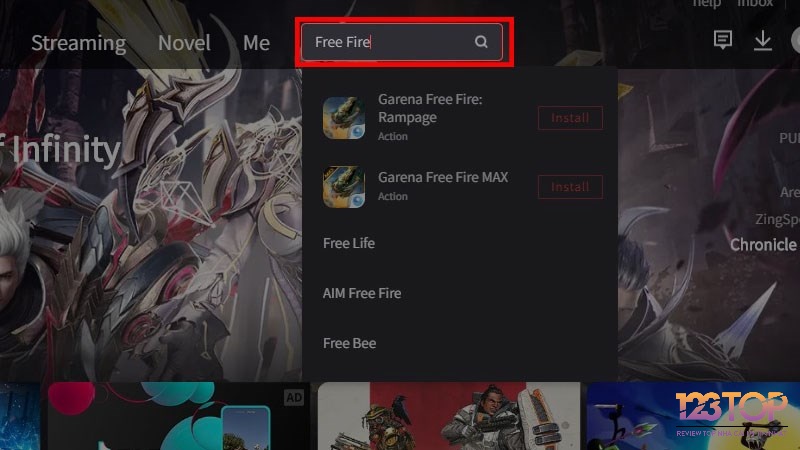 Tìm kiếm game Garena Free Fire
