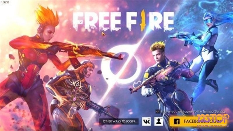 Chọn đăng nhập bằng Facebook, Garena hoặc tài khoản khách để bắt đầu cách chơi Free Fire trên PC