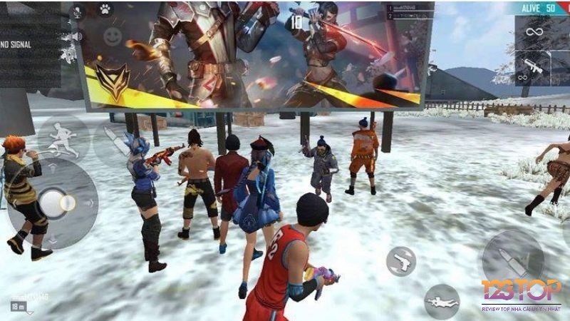 Làm quen thao tác trong phòng chờ để sẵn sàng chiến Free Fire