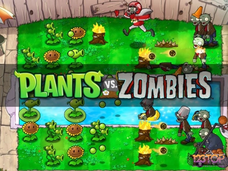 Plants vs. Zombies dùng cây làm tháp phòng thủ