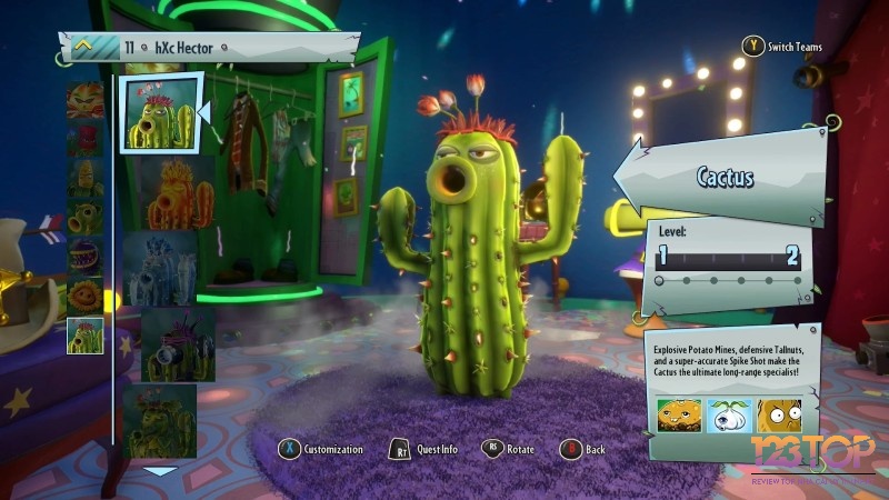 Cactus phá bóng Balloon Zombie
