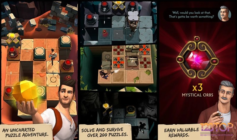 Gameplay đặc trưng của Uncharted 4 kết hợp hành động nghẹt thở, giải đố logic và leo trèo mạo hiểm