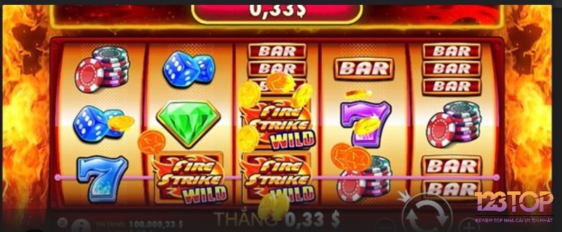 Ký hiệu Wild giúp thay thế biểu tượng khác để tạo kết hợp thắng trong game nổ hũ