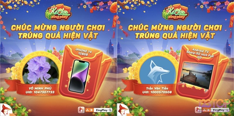 Giao diện phần thưởng sự kiện Tết với các nhiệm vụ hàng ngày và hệ thống VIP trong mậu binh ZingPlay.