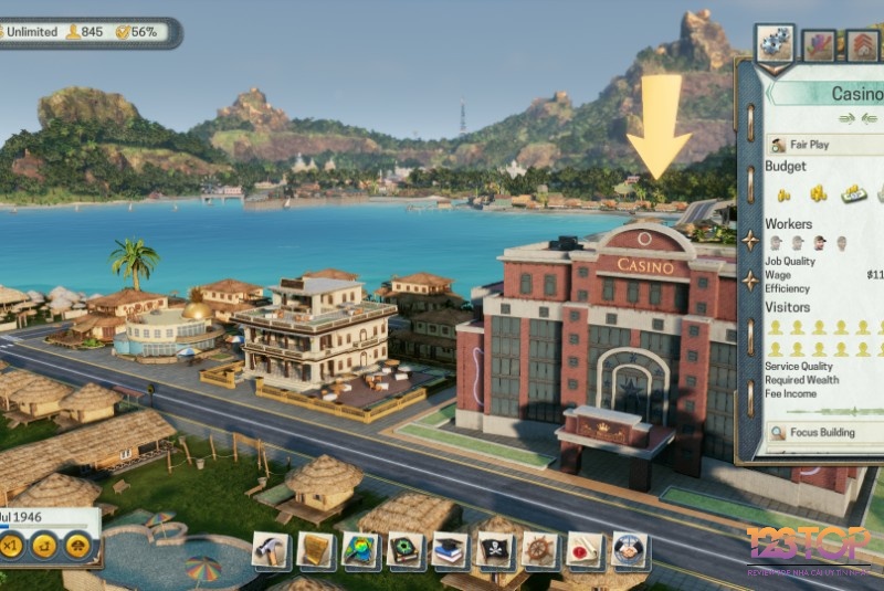 Tropico 6 có lối chơi mô phỏng thành phố hấp dẫn và đẹp mắt với nhiều công việc mỗi ngày