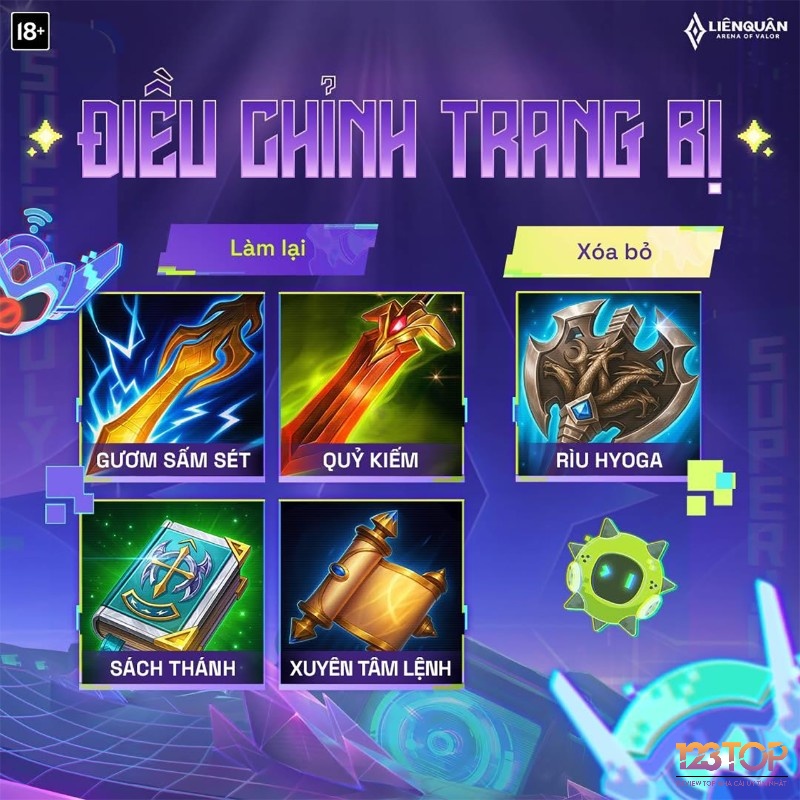 Trang bị cũ mùa S3 2025 được làm lại để phù hợp meta mới
