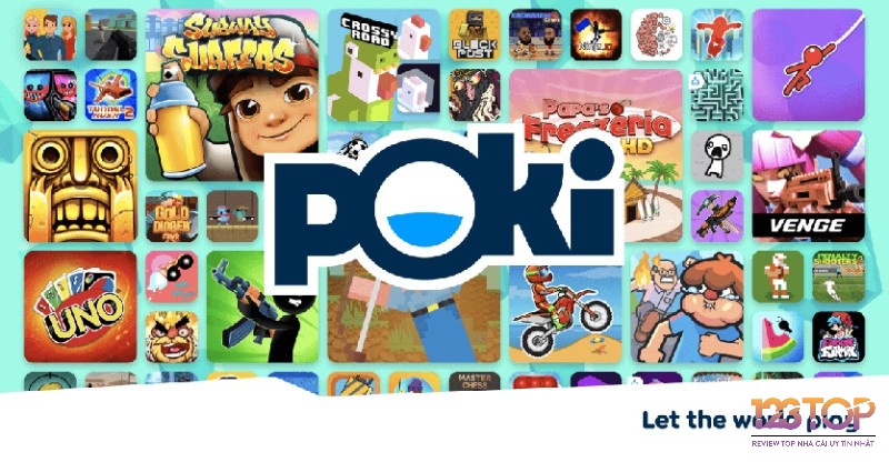 Giao diện trang Poki với nhiều mini game online đa dạng