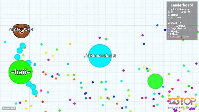 Gameplay Agar.io nổi bật trong các mini game online sinh tồn hấp dẫn