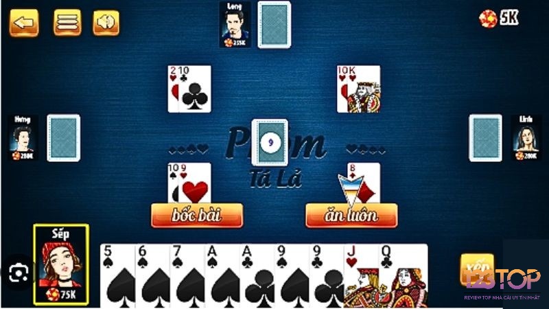 Người chơi chọn ăn bài khi có phỏm chờ hoặc rút thêm bài để đánh bài phỏm tá lả