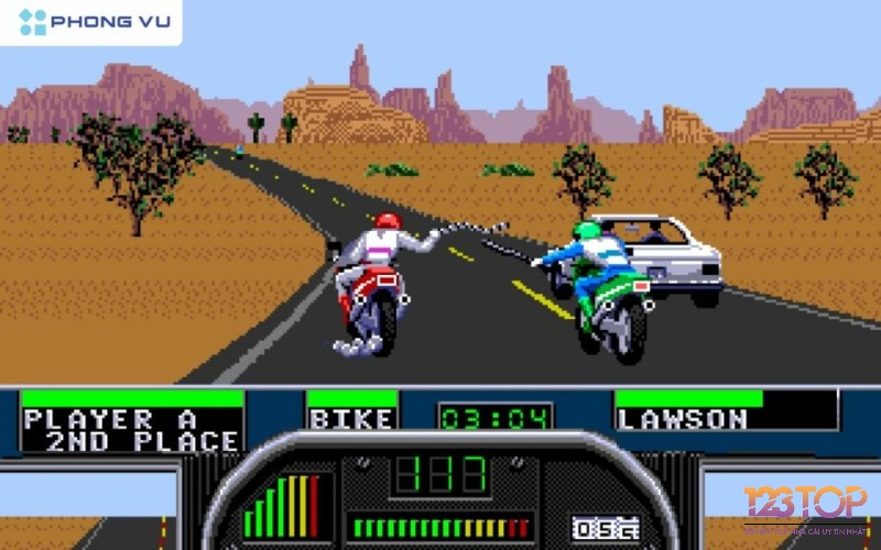 Trận đua moto nghẹt thở và những pha va chạm trong Road Rash