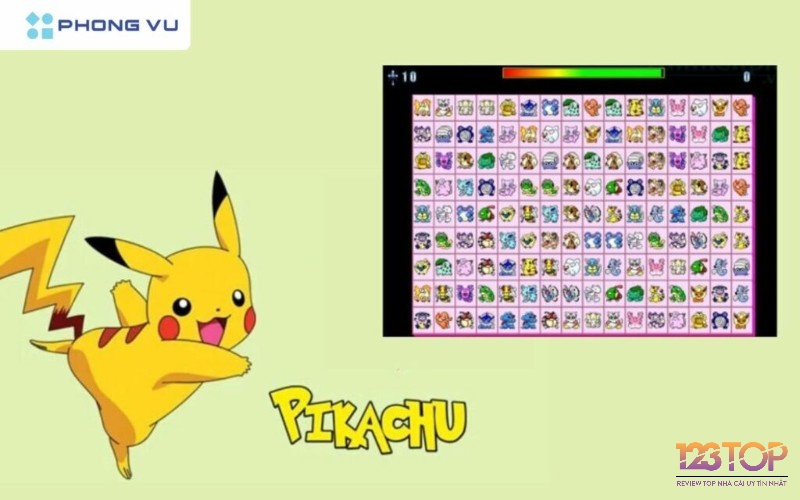 Nối các cặp hình Pokémon trong Pikachu kinh điển một thời