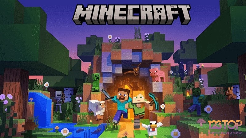 Minecraft Pocket Edition cho phép sáng tạo và phiêu lưu trong thế giới mở pixel.