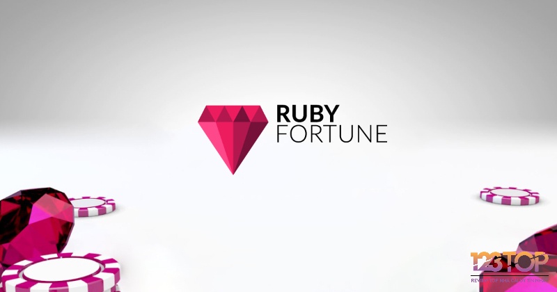 Giao diện chính của Ruby Fortune Casino với màu đỏ ruby nổi bật và thiết kế sang trọng.