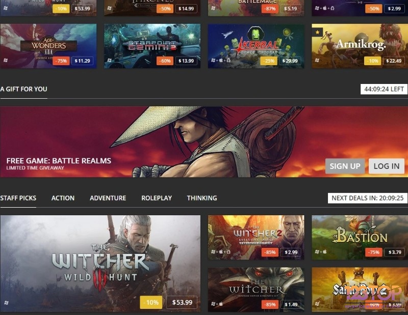 Tai game hay pc từ GOG để sở hữu bản quyền trọn đời và không cần kết nối internet xác thực.