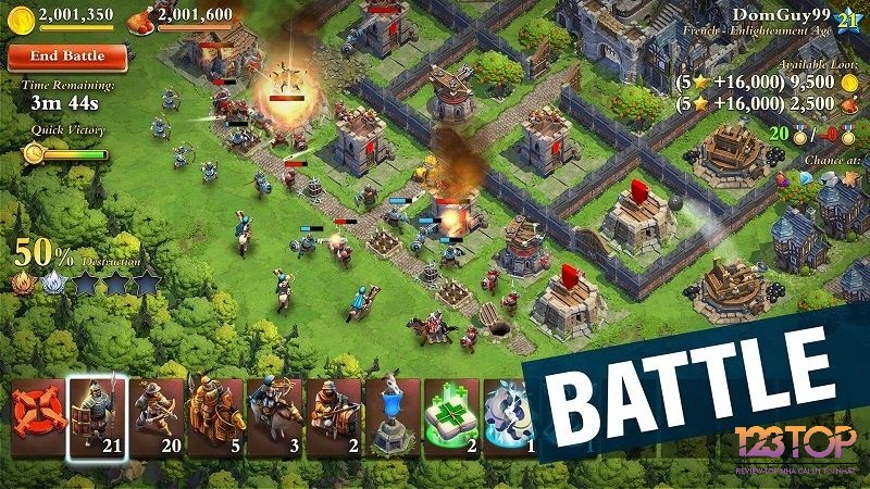 DomiNations thu hút bởi hành trình dài hơi, giúp người chơi phát triển nền văn minh từ cổ đại đến hiện đại