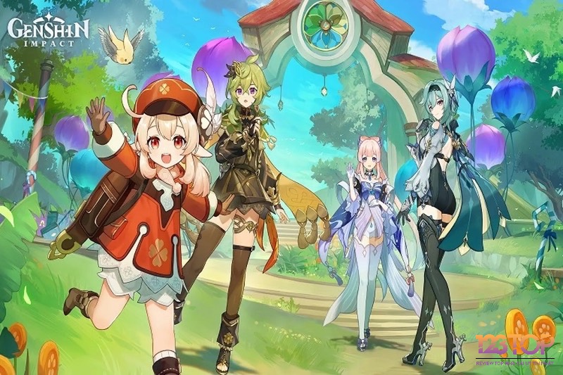 Genshin Impact laf top game mobile hay nhất 2021 cuốn hút với thế giới mở rộng lớn và đồ họa anime tuyệt đẹp.