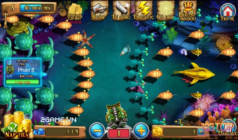 Trong game bắn cá Tam Quốc Tranh Hùng có đa dạng vũ khí để anh em người chơi lựa chọn