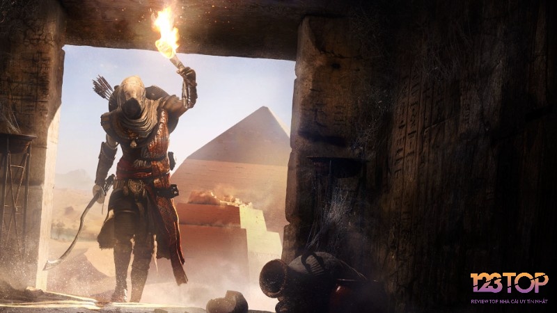 Assassin’s Creed Origins tái hiện Ai Cập hùng vĩ, nơi đại bàng Senu giúp người chơi khám phá thế giới sống động