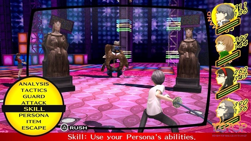 Game Persona 4 Golden có đồ họa mang phong cách anime đẹp mắt