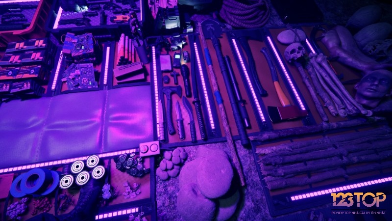 Các vũ khí trong game được thiết kế đa dạng kết hợp giữa vũ khí thô sơ và hiện đại