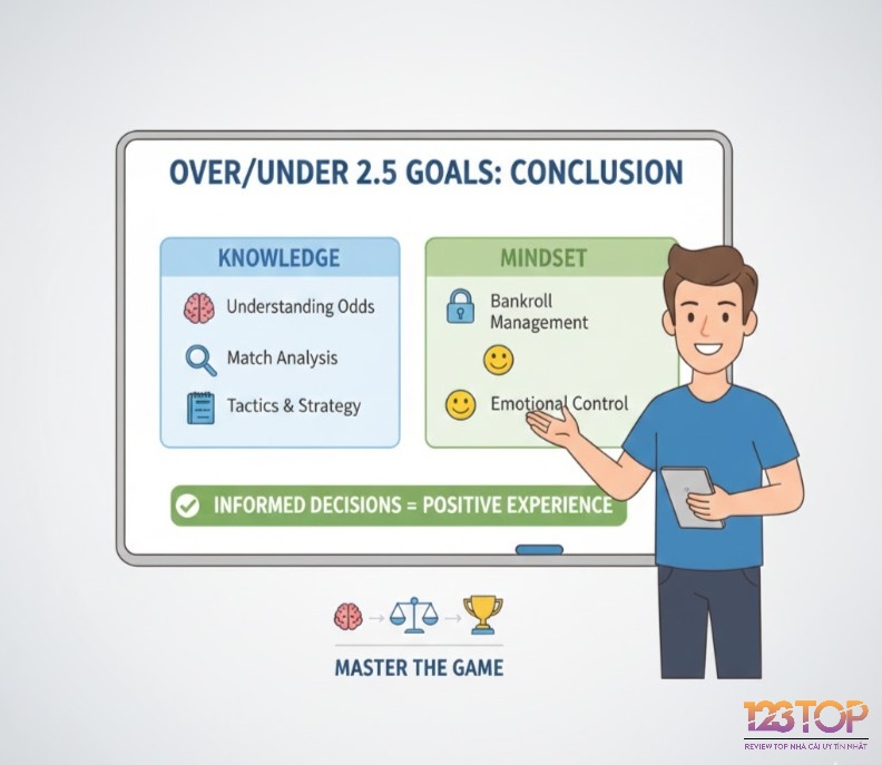 Người chơi nắm vững kèo tài xỉu 2.5 để đưa ra quyết định dựa trên thông tin khách quan