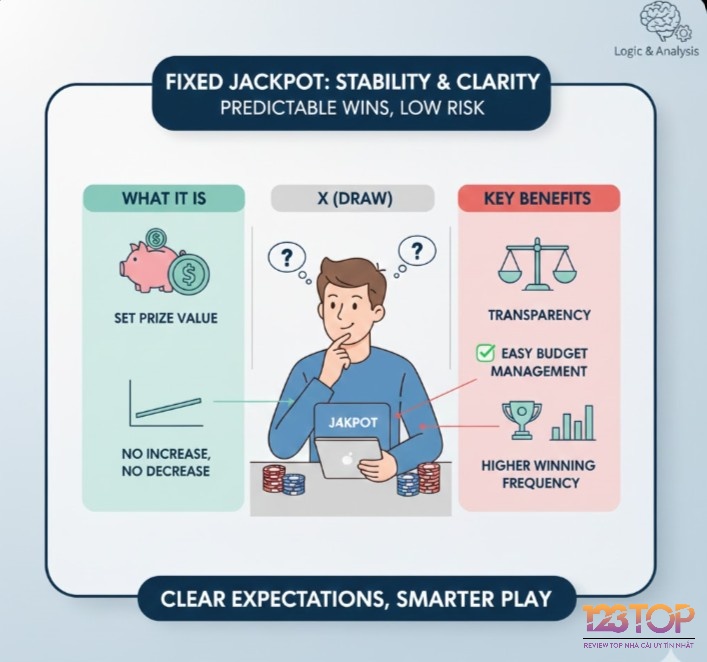 Fixed jackpot giữ sức hút riêng nhờ tính minh bạch và rủi ro thấp cho người chơi