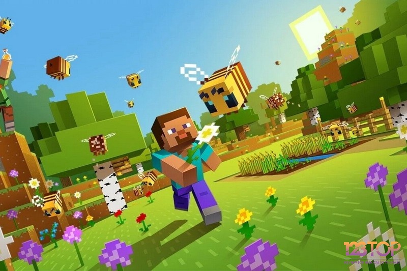 Game Minecraft có lối chơi sáng tạo và tự do giúp bạn xây dựng thế giới theo phong cách riêng của mình