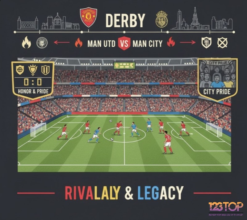 Derby giữa các đội cùng thành phố Manchester United vs Manchester City đầy kịch tính