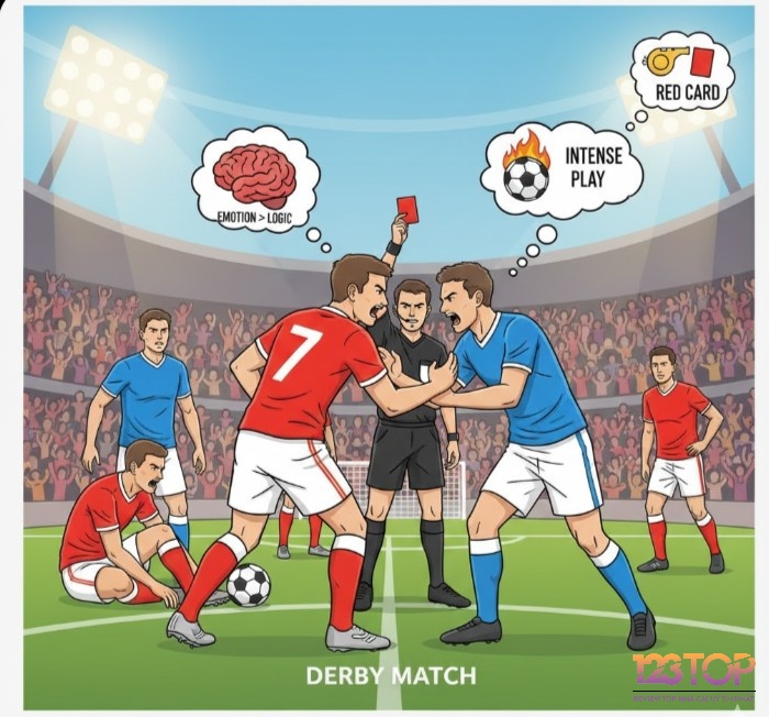 Trong các trận derby, cầu thủ bị áp lực từ người hâm mộ, dẫn đến các pha bóng quyết liệt và cảm xúc mạnh mẽ