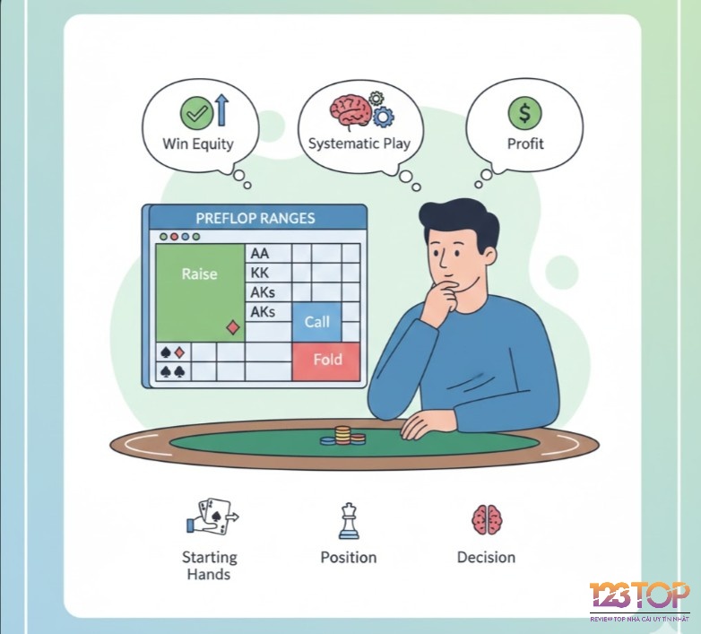 Preflop ranges poker là gì?