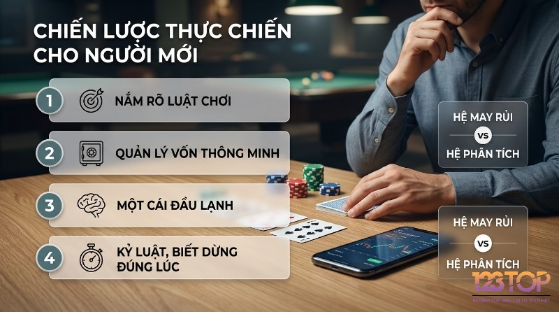 Chiến thuật thực chiến cho người mới, hiểu luật chơi sicbo cơ bản, quản lý vốn hợp lý và giữ tâm lý kỷ luật, tỉnh táo